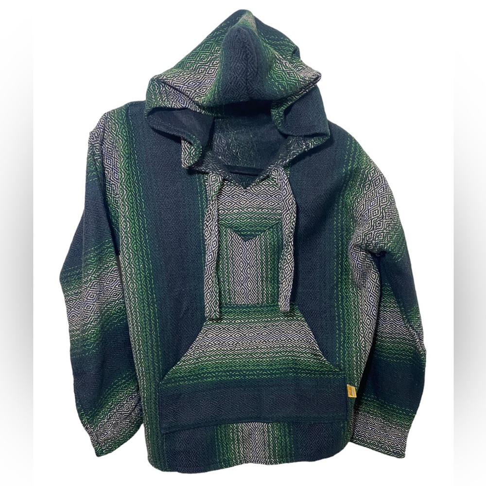 Molina Baja Hoodie Earthbound Trading green black size small‎ GUC puncho